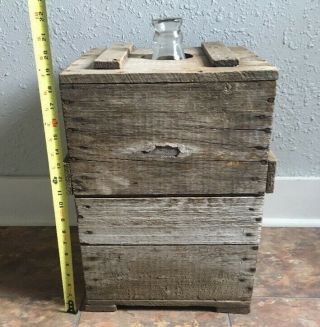Vintage HERCULES Carboy Box Company 5 Gallon Glass Jug Bottle Wood Crate RARE 5