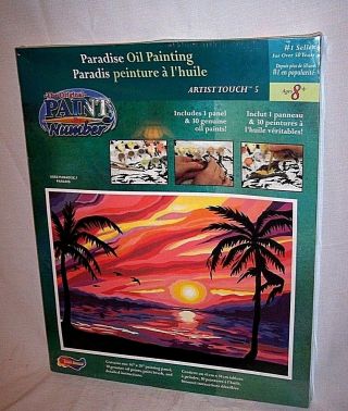 Vintage Paint By Number Craft House Oil Painting " Paradise " 16 " X 20 "