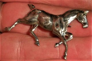 Vintage C.  1940 Southwestern Sterling Silver Horse Pin Brooch Vafo