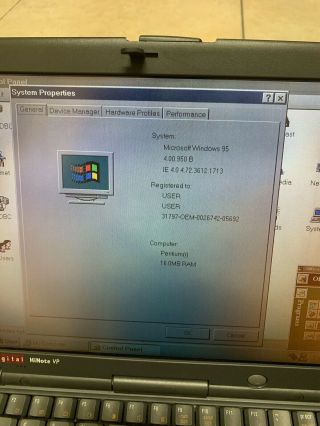 Digital HiNote VP TS31D Vintage laptop Computer Pentium Windows 95 Office Floppy 3