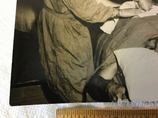 WW2 Era Official US Coast Guard Photo Fingers Of Mercy Navy Doctor Wounded Man 3