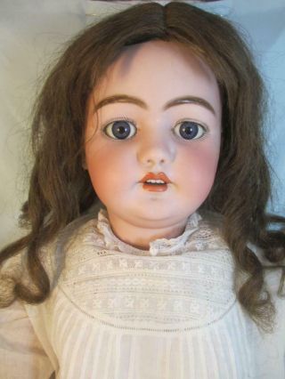 Antique German Bisque Doll Simon & Halbig 1079 Blue Eyes Jointed Body 32 "