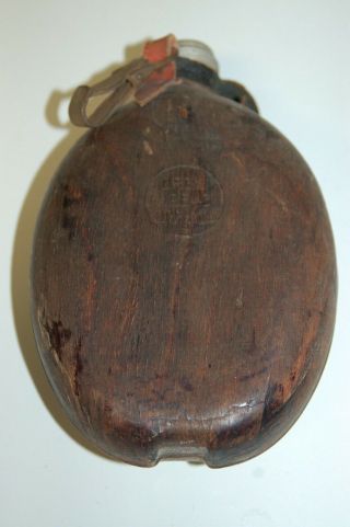 Vintage German Canteen Marked H.  R.  E.  43 D.  R.  P.  Angm.  9