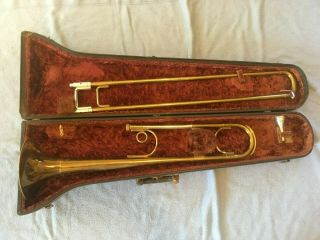 Getzen " The Dude " Trombone With Case And Mouthpiece,  Vintage