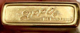 Zippo Lighter 10K Gold Filled with papers also box Vintage 2