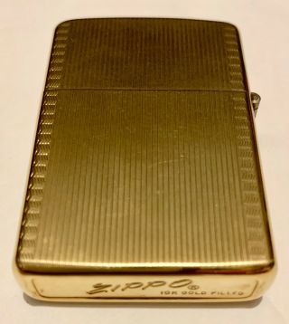 Zippo Lighter 10K Gold Filled with papers also box Vintage 4