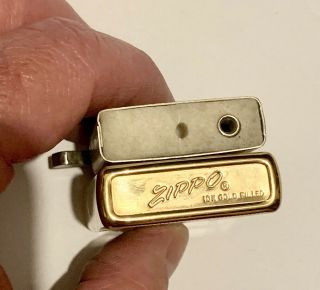 Zippo Lighter 10K Gold Filled with papers also box Vintage 8