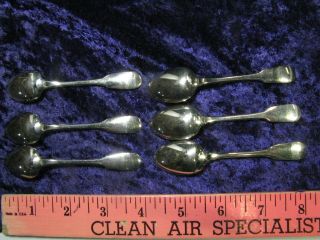6 Christofle Cluny Demitasse Espresso Spoons 1963 Vintage Silver Plated France