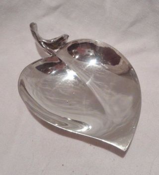 Vintage Tiffany & Co.  Sterling Silver Heart Apple Trinket Dish Tea Bag Holder