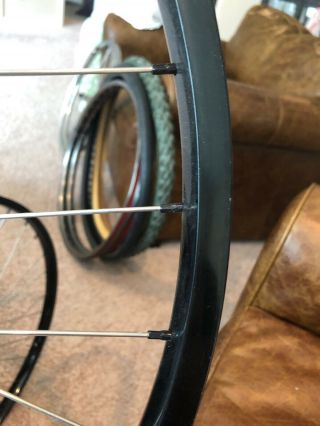 NOS Shimano XT HB - M730 Black Hubs 26” Mountain Bike Wheelset Araya RM - 20 Vintage 6