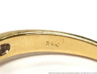 14K Yellow Gold Diamond Marquise Center 0.  80ctw Ladies Vintage Ring Size 8.  75 8