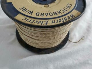 1 Western Electric 247 Switchboard Cloth Wire Spool Vintage 5.  5 Lbs