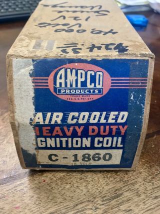 Ampco 12 Volt Coil Finned C - 1860 NIB SCTA Rare 1932 Ford Flathead V8 Vintage 10
