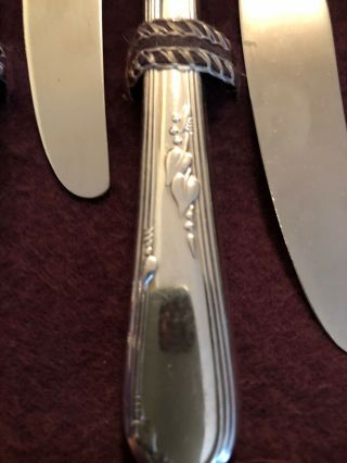 Antique William Rogers Silver Plated Flatware Set With Case A - 1 Gorgeous Ivy 3