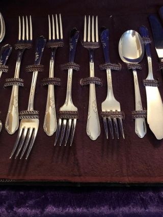 Antique William Rogers Silver Plated Flatware Set With Case A - 1 Gorgeous Ivy 4