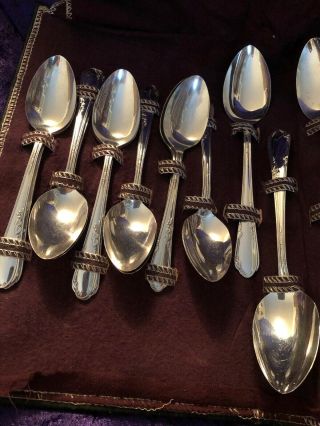 Antique William Rogers Silver Plated Flatware Set With Case A - 1 Gorgeous Ivy 5
