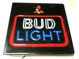 Budweiser beer sign vintage light box neo - neon graphic Bud light lighted bar 2