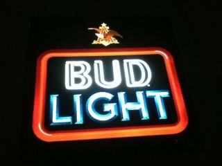 Budweiser beer sign vintage light box neo - neon graphic Bud light lighted bar 3