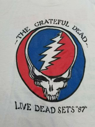 Vintage Grateful Dead Unofficial Spring Tour 1987 T Shirt Long Sleeve