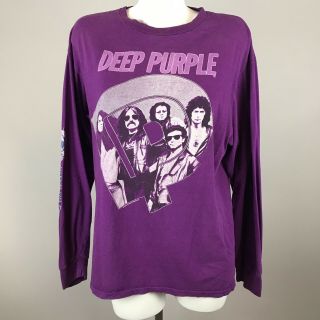 Vtg 1985 Deep Purple Tour Shirt Long Sleeve Perfect Stranger Size Xl 100 Cotton