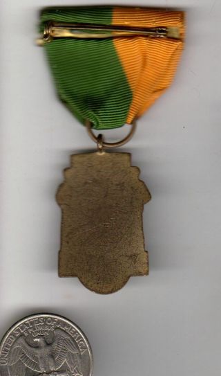 US National Rifle Assn post WWII Pistol Shooting Medal w/ PB Ribbon NRA 3