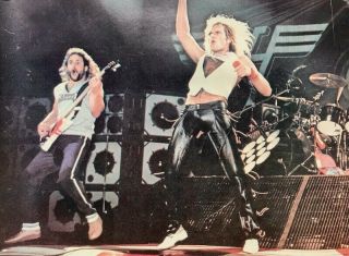 VTG 1980s VAN HALEN DIVER DOWN POSTER DAVID LEE ROTH EDDIE ALEX MICHAEL ANTHONY 3