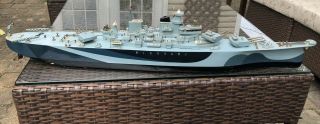 Vintage Wooden Battleship Uss Missouri Ito Japan? 32”