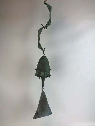 Vintage Mid - Century Modern Mcm Paolo Soleri Bronze Wind Bell Chime Arcosanti 24 "