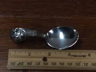 Rare Vintage Webster Sterling Silver Curve Handle Baby Spoon MAN IN THE MOON 5