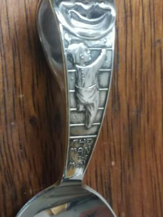 Rare Vintage Webster Sterling Silver Curve Handle Baby Spoon MAN IN THE MOON 7