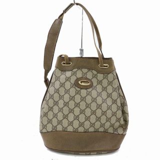 Authentic Vintage Gucci Shoulder Bag Gg Browns Pvc 352397