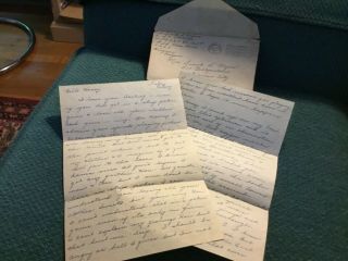 Wwii Love Letter And Envelope May 1944 Strip Poker Kingman Az