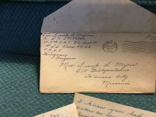 WWII Love Letter and Envelope May 1944 Strip Poker Kingman Az 3