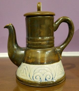 HB Quimper France Vintage Coffee/Tea Pot 1942 - 68 VERY RARE Glaze 7 1/2 