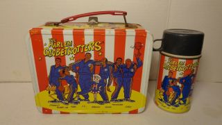 Vintage Thermos Metal The Harlem Globetrotters Lunchbox & Thermos From 1971