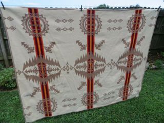Vintage Pendleton Usa Beaver State Wool Indian Blanket 62 " X 80 "