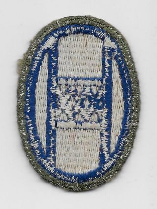 Ww2 Us Made 30th Infantry Division Patch - Od Border,  White Back - Us Army