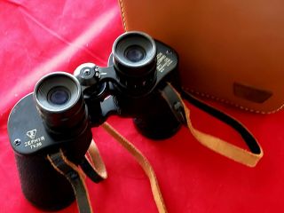 Vintage Bausch & Lomb Binoculars 7x35 Zephyr Field Glasses In Case