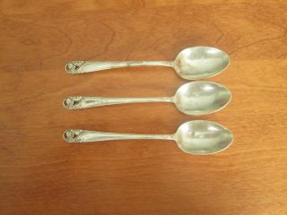 International Sterling Silver Spring Glory Pattern Spoons (three Spoons)