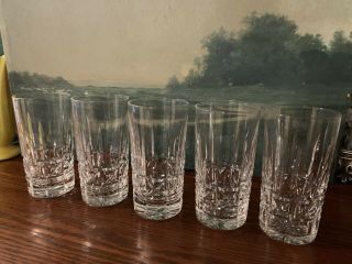 5 Vintage Pre - Owned Waterford Kylemore Highball Glasses Crystal 5 5/8 " Tall