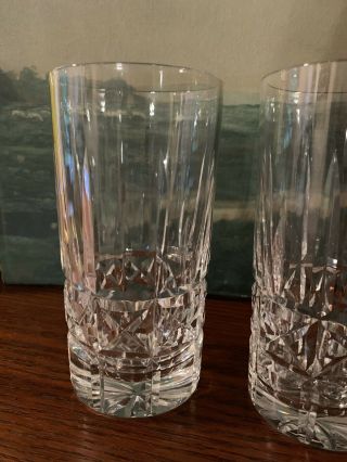 5 VINTAGE PRE - OWNED WATERFORD KYLEMORE HIGHBALL GLASSES CRYSTAL 5 5/8 