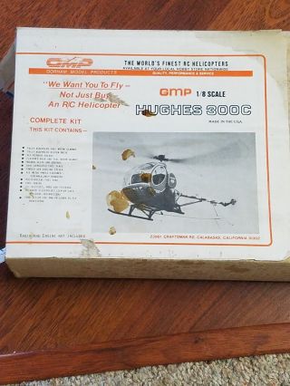 Helicopter Bell 300 Vintage Kit O.  S.  Motor Never Run Or Flown