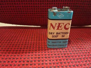 Vintage Nec 006p Japan 9 - Volt Transistor Radio Battery Nippon Electric Rare