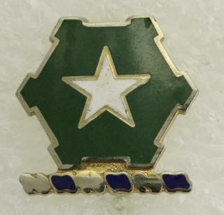 Vintage Us Military Dui Pin Badge 36th Armored Infantry Regiment Silver