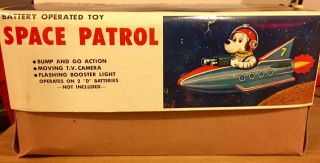 Rare 1960 Robot Tin Space Snoopy Patrol Battery Operated Antique Boxed Toy 3