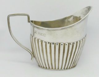 Elegant Rare Antique Victorian Solid Sterling Silver Cream Milk Jug Hm 1896 113g