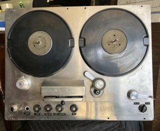 Vintage Ampex 300 1/4 " Reel Tape Machine Three - Head Transport 307 - 2