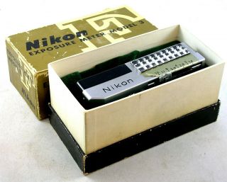 Vintage/early Boxed Nikon F Exposure Meter Model 3 And