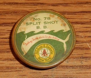 Early Abbey & Imbrie No.  78 B.  B.  Round Split Shot Tin/very Rare