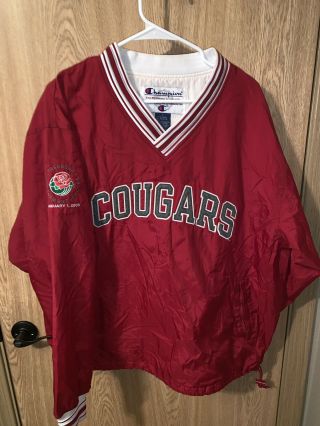 Vintage 2003 Wsu Cougars Champion Rose Bowl Coaches Jacket